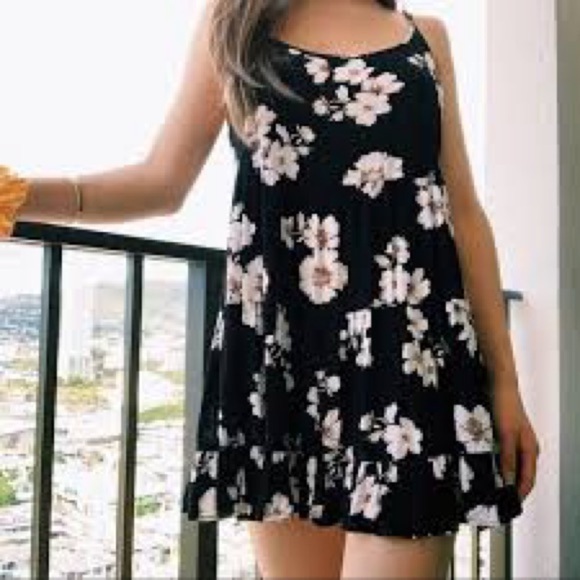 Brandy Melville sundress spaghetti straps black white OS - Picture 4 of 6